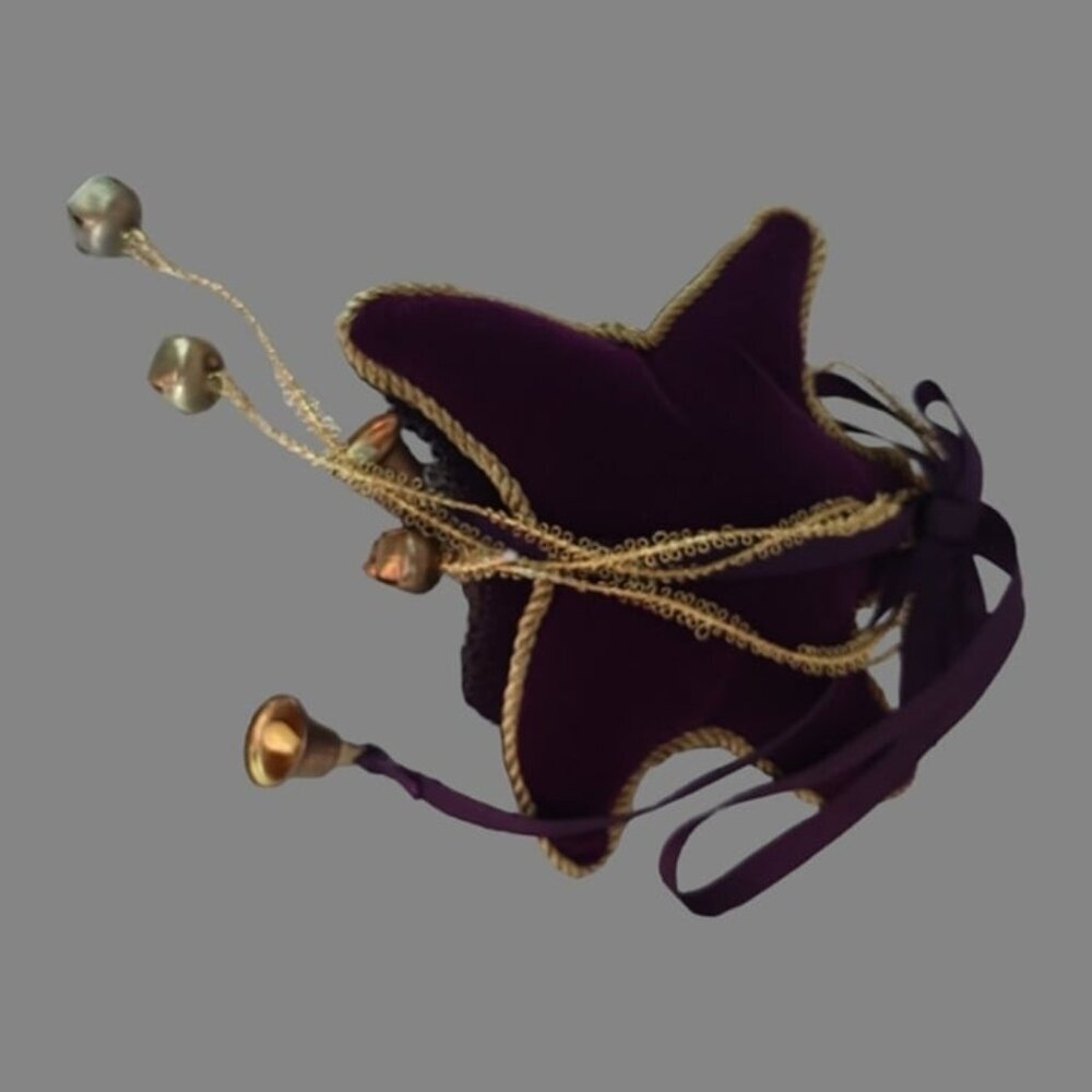 Purple velvet star ornament